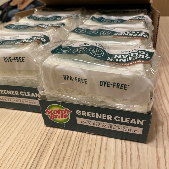 case-mate Other - Scotch-Brite Greener Clean Non-Scratch Scrub Sponge, 1 case /8 packs